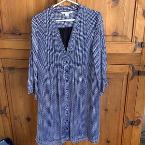 Blue Checkered Women's Dress